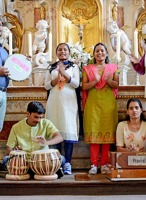 Das Team aus Indien zu Gast in der Klosterkirche – © Br. Bodo Flach 2019