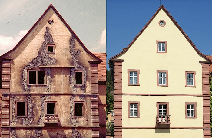 Kloster Triefenstein damals und heute – © Br. Uwe 1986/2021